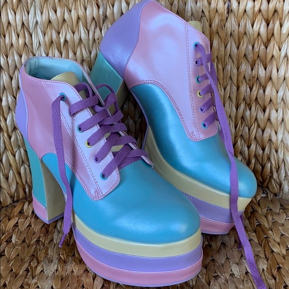 NIB Sugar Thrillz Pastel Platform Oxfords - Picture 6 of 8